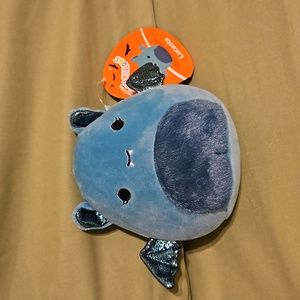 Lucasta 5 inch Turquoise Squishmallows Bat with sparkly wings & ears!